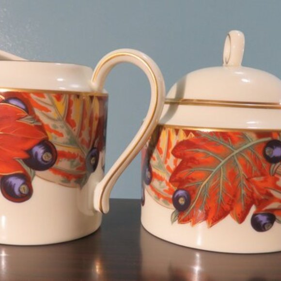 Vintage - HARD TO FIND! Mikasa Mystic Fruit Sugar and Creamer Set - Picture 2 of 8